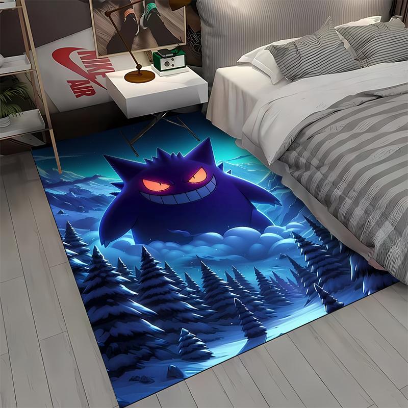 1PC Gengar Pattern Printed Rug Bedroom Living Room Anime Carpets for Girl Room Floor Mat Home Decor Non-Slip Rug Fast Shipping