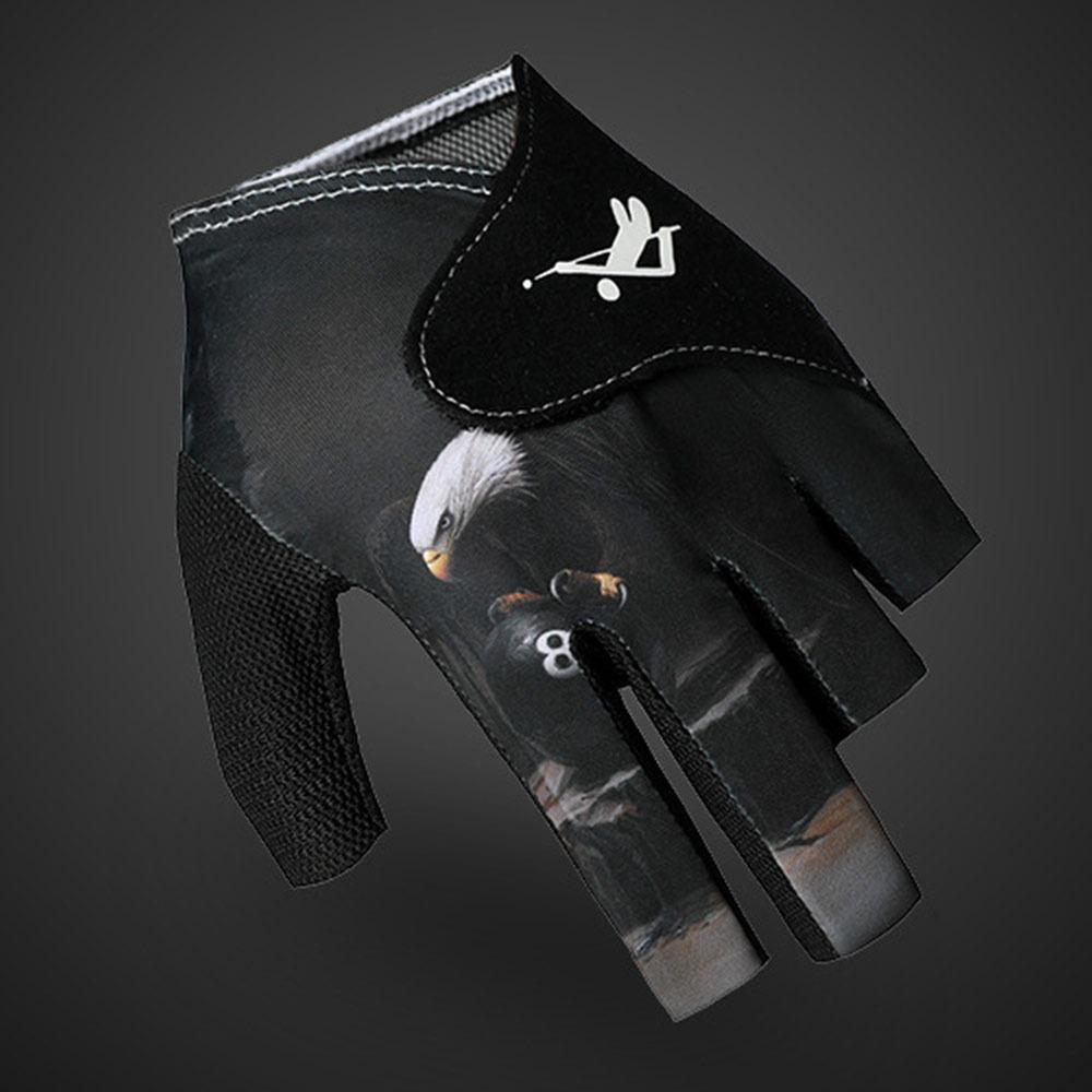 Billiards Glove Left Hand Half Finger Snooker Billiard Glove Non Slip Stickers Elastic Billiard Training Gloves Accessories
