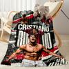 Cristiano Ronaldo Blanket Warmthful Decor Suitable For Bedding Office Seaside Allseason Use Modern Style Best Holiday Gift For Friends Family