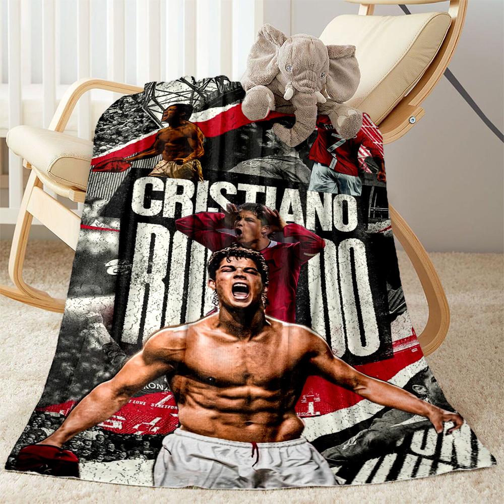 Cristiano Ronaldo Blanket Warmthful Decor Suitable For Bedding Office Seaside Allseason Use Modern Style Best Holiday Gift For Friends Family