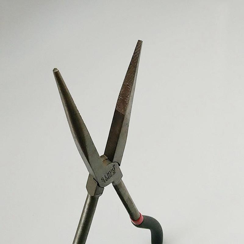 Многофункциональные плоскогубцы для рыбалки с изогнутой прямой длинной ручкой и захватом из углеродистой стали