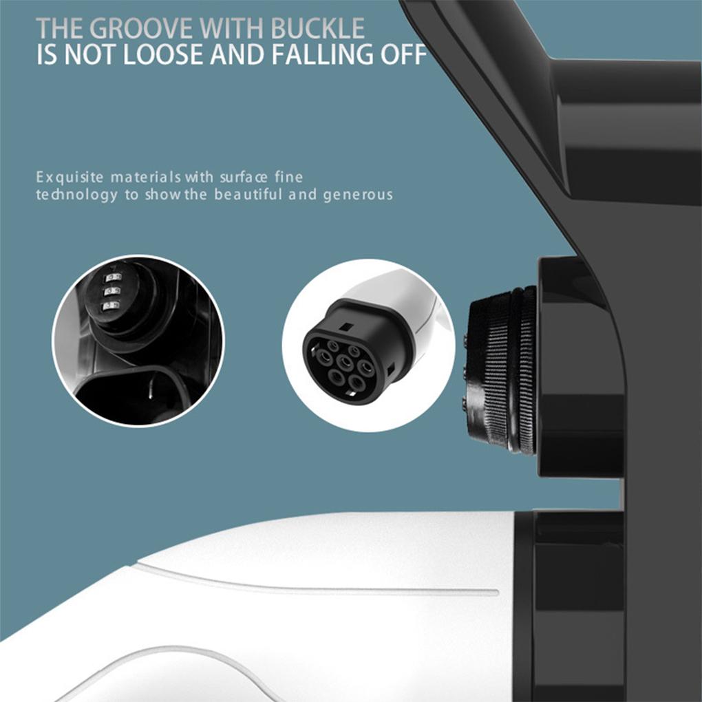 Универсальный держатель для зарядного кабеля электромобиля Тип 2 с замком Настенное крепление для электромобиля Органайзер для зарядного кабеля Настенная док-станция Для Типа