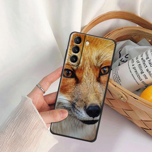 Милый Чехол для Телефона с Животным Лисой Для Samsung Galaxy S24FE S23 5G S20 S21 FE S25 S22 Ultra S24 Plus Чехлы Мягкий ТПУ Силиконовый Чехол Лисы