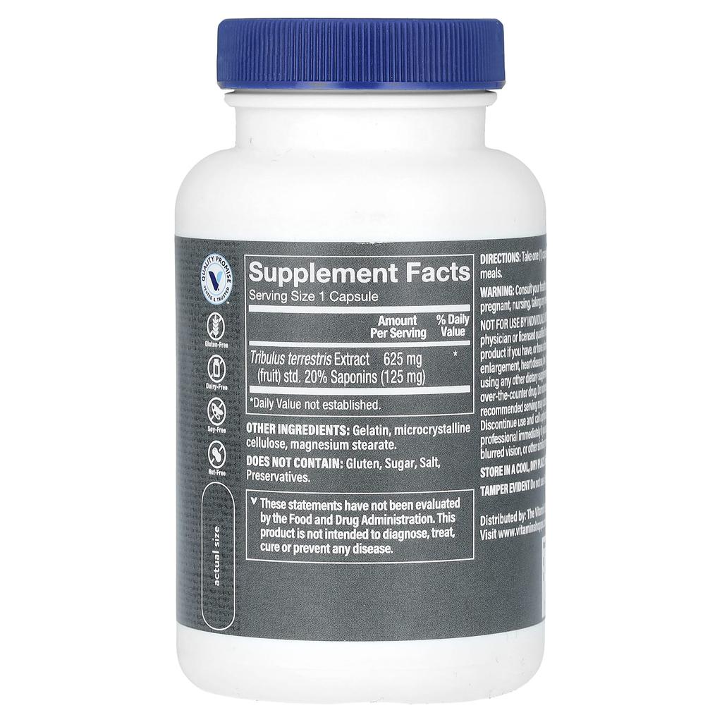Tribulus Terrestris Extract for Men, 625Mg, 100 Capsules