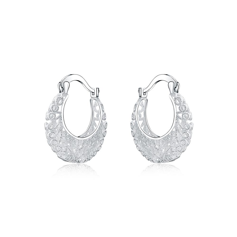 Очаровательные серьги из стерлингового серебра 925 пробы для женщин, ювелирные изделия, универсальные трендовые полые резные рождественские подарки