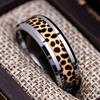 Кольцо из титановой стали с леопардовым принтом - Уникальный дизайн для пар