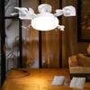 Electric Ceiling Fan with LED Light Remote Control Dimming Drone Fan E27 Silent Ceiling Drone Fan Home Air Conditioning Fan