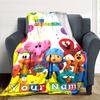 Pocoyo Personalized Name Blanket Cozy Personalized Blanket Comfortable Suitable for Chair Home Decor Picnics Sofa All-Season Use