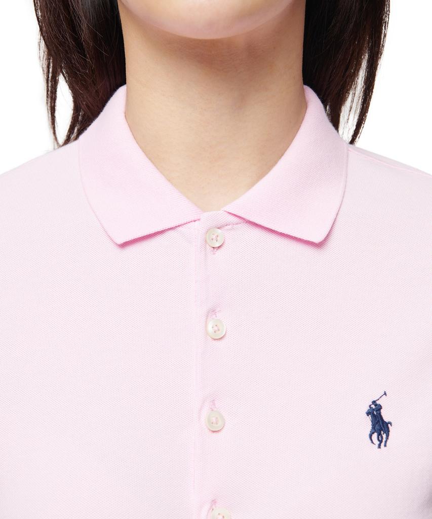 POLO RALPH LAUREN W Сетчатое поло приталенного кроя - Розовое