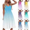 Платья для женщин, повседневное летнее пляжное платье без рукавов на бретелях, платье трапециевидной формы, свободный сарафан
