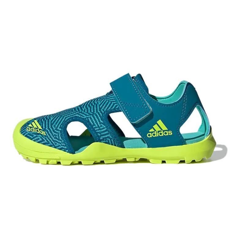 adidas Captain Green Yellow Grade School (Unisex) Kids' Sandals FY9892