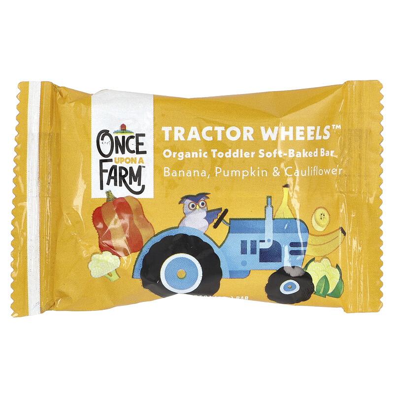 Tractor Wheels™, Organic Toddler Soft-Baked Bar, Banana, Pumpkin & Cauliflower, 5 Pack, 0.67 oz (19 g) Each