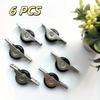 6pcs Heavy-Duty Metal Sliding Door Rail Kits with 4 Black Plastic Wheels - Easy-Glide Cabinet Door Fittings for Smooth Sliding