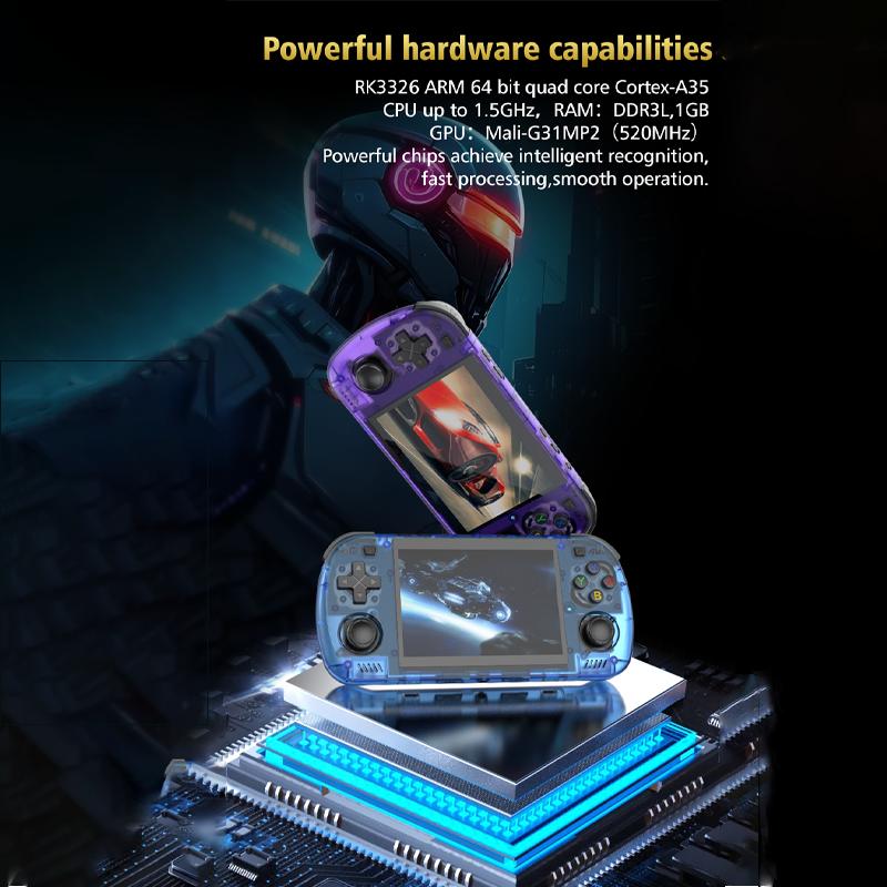 Ретро Портативная Игровая Консоль R36H PRO MAX Портативный карманный видеоплеер на базе Linux с чипом RK3326 Совместим с N64/PS1 g