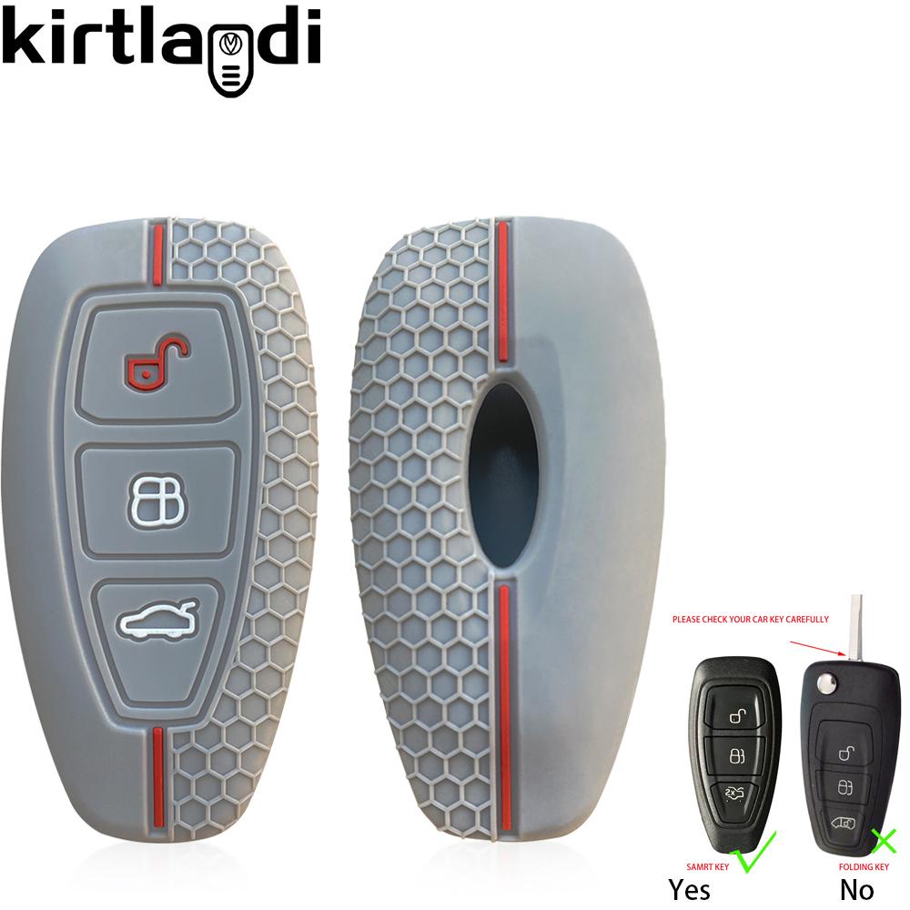 Силиконовый чехол для автомобильного ключа для Ford Kuga Focus Mk3 Mk4 Mondeo Fiesta Titanium Ecosport Transit MK8 чехол для ключа пульта дистанционного управления Аксессуары