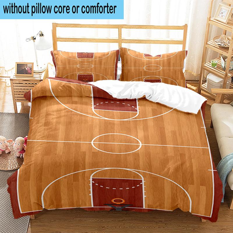 3PCS Basketball On Fire And Ice 3pcs Bedding,Including 3PCS Duvet Cover And 2pcs Pillowcases Perfect for Christmas,Ideal for Bedroom, Dormitory