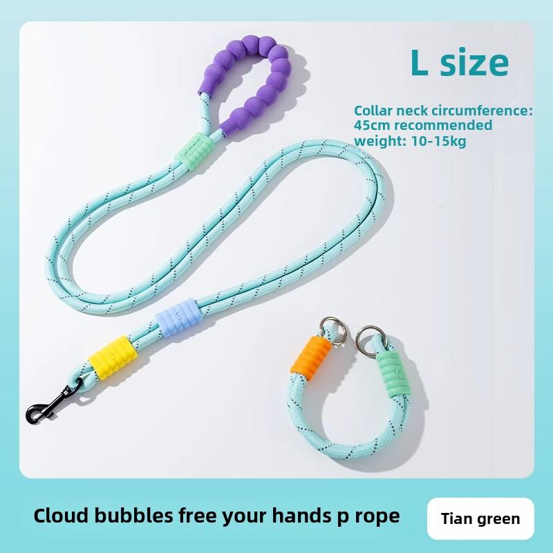 Bold Dog Nylon Cloud Bubble P Rope Средний и маленький поводок для собак Тедди с золотистой шерстью Взрывобезопасный поводок для домашних животных