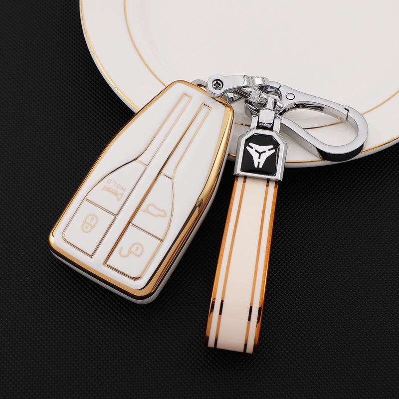 Elegant Hongqi HS5/HS7/H5/H9/E-HS9 Key Case with Buckle – Premium Protective Shell for Men and Women