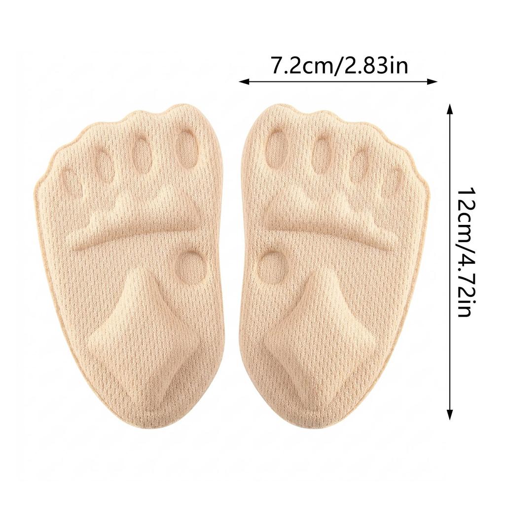 Silicone Forefoot Half Insole For Women With Self Adhesive Non Slip Cushioning