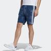 adidas Повседневные шорты Neo Tie-Dye с принтом в полоску и цветными блоками, мужские шорты темно-синего цвета GP5690
