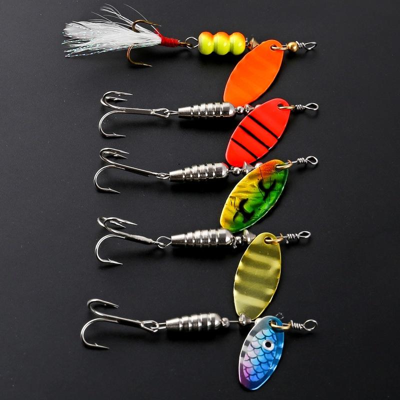 Приманки для ловли ложкой, металлические приманки с крючками для форели, судака, спиннинговые приманки для окуня