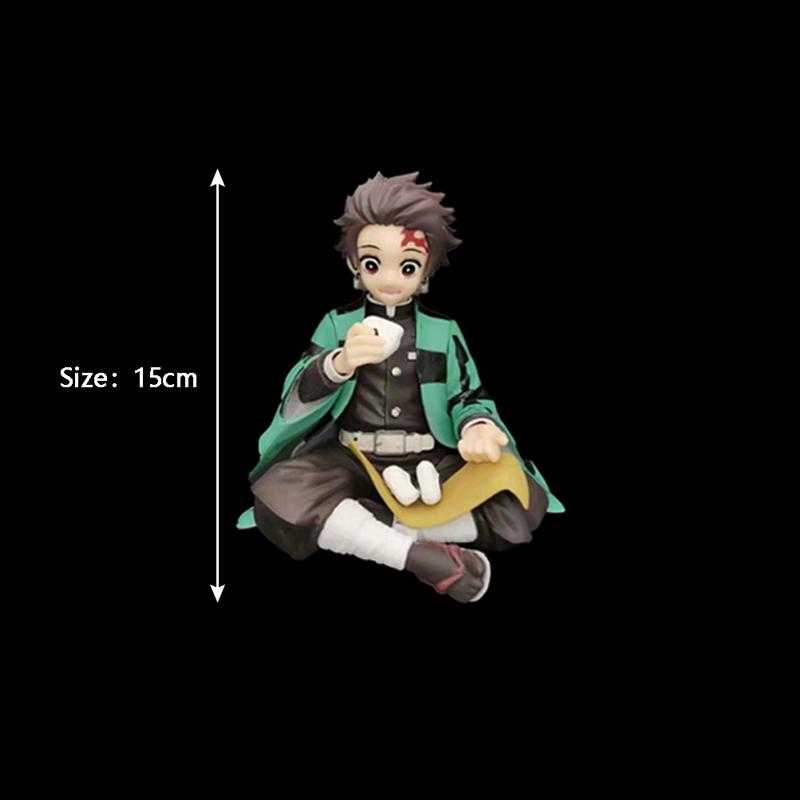 Фигурка премиум-класса Аниме Танджиро Агацума Зеницу Ешь рисовые шарики ПВХ Фигурка