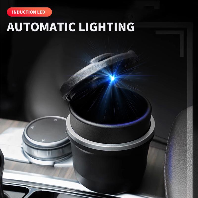 Car Ashtray Portable LED Smoke Cigarette Ash Holds Cup Light Indicator Ashtray for Mercedes Benz W211 W212 W210 W221 CLA CLK GLK