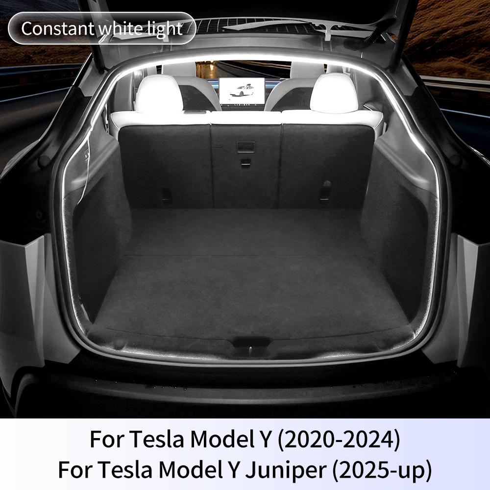 Dynamic Flowing Rear Trunk Light for Tesla Model Y Juniper 2025 2025 2025-2020 Magnetic Induction Switch LED Strip Accessories