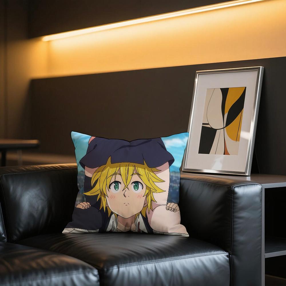 Anime The S-Seven D-Deadly Sins Meliodas cushion cover Comfortable and soft bedding skin friendly leisure sofa car pillowcase