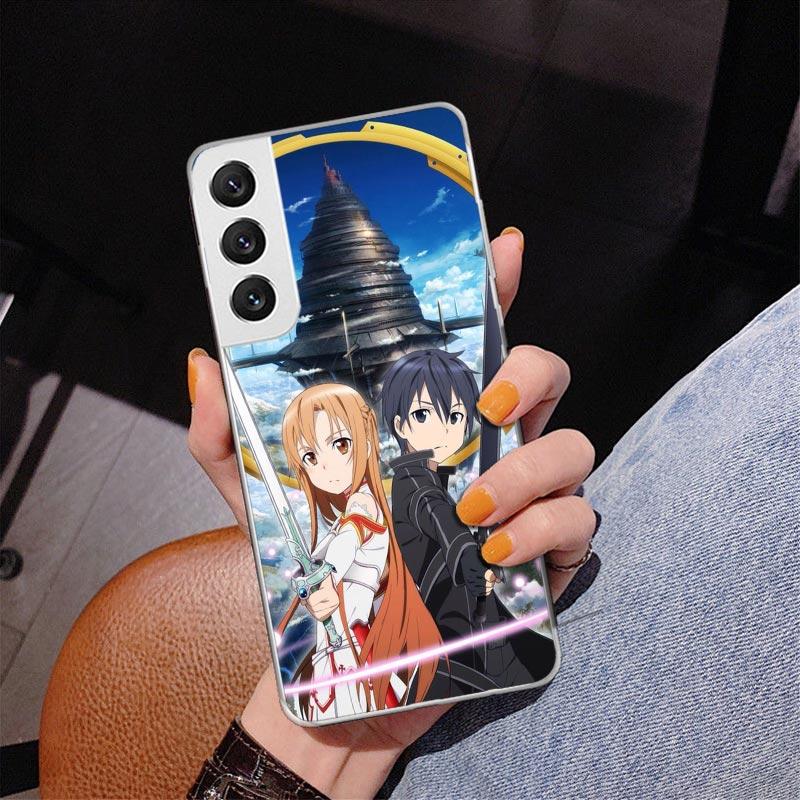 Sword Art Online Anime Phone Case For Samsung Galaxy S24 S25 Edge S26 Ultra S23 S22 S21 Plus S20 FE + Personalized Print Cover G