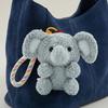 Metal Ring Elephant  Plush Doll Bag Charms Panda Plush Key Ring Dinosaur Plush Pendant  Backpack