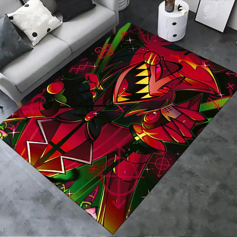 2025 New Hazbin Hotel Alastor anime Carpet Rug for Living Room Bedroom Home Sofa Decoration,Kids play Non-slip Floor Mat 32