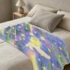 Lightweight Flannel Blanket Star Rabbit Collection, Ultra Soft & Warm, Multi-use for Home, Couch Naps & Car, Great for Halloween & Christmas