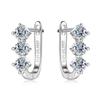 Серьги и клипсы Silvere Glam Moissanite, универсальный и модный аксессуар для ушей из стерлингового серебра 925 пробы для женщин