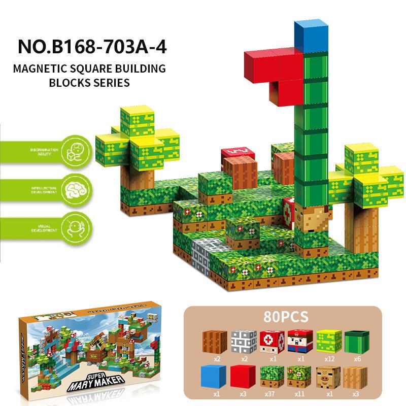 Source Factory 60 Models My Magnetic World Magnetic Block Theme Set Diy Build Magnetic Building Block Toys