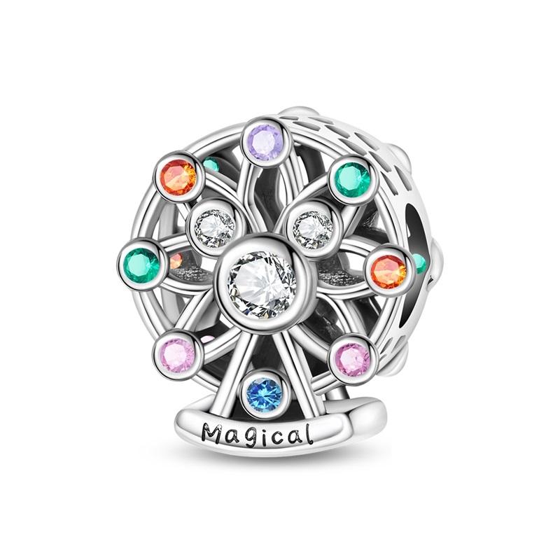 New 925 Silver Music Magic Love Cube Charms Beads For Women Fit Bracelet DIY Birthday Party Jewelry Gifts