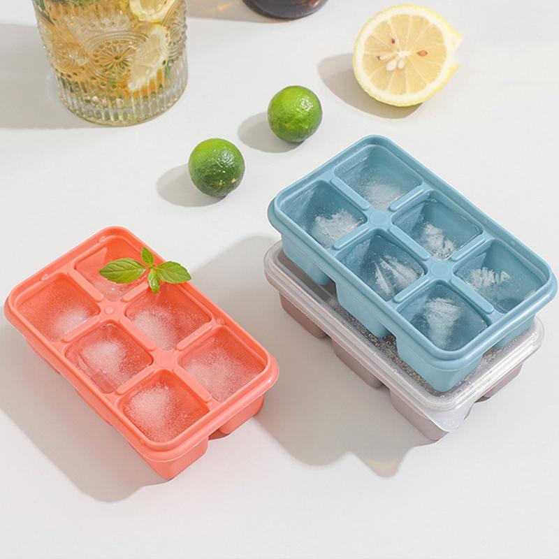 Mini 6 Grids Soft Silicone Ice Cube Tray Ice Mold Ice Cream Maker Summer Party Homemade Cold Drink Diy Tools