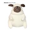 Fat Pug Plush Cushion Soft Superior Texture Full Filled Cute Pug Dog Plush Cushion for Decoration