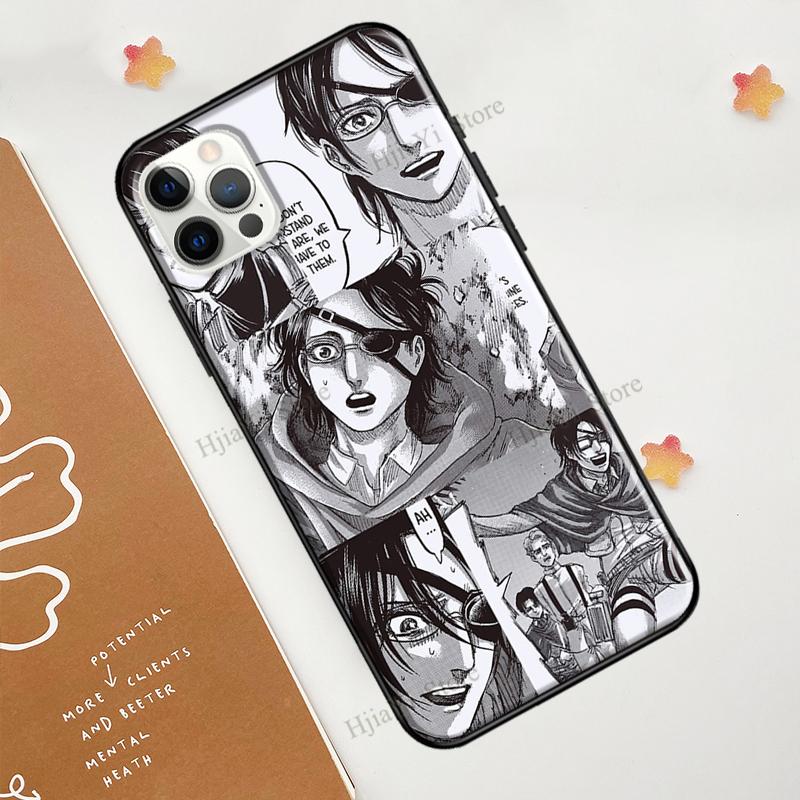 Hange Zoe Attack On Titan Anime Case For iPhone 12 Pro Max 13 Mini 6S 7 8 Plus SE 2020 Case For iPhone 11 Pro Max XS X XR