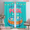 2pcs 2D Flat Printing Party Curtains Life Better Pool Fun Polyester Without Electricity 0 Use for Booths Studio Props