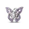 Copper Flower And Colorful Butterfly Beads Charms Fit Original Bracelet For Women Fine Jewelry Making