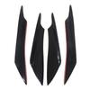 4Pcs Carbon Fiber Car Bumper Fin Canard Splitter Diffuser Spoiler Air Knife