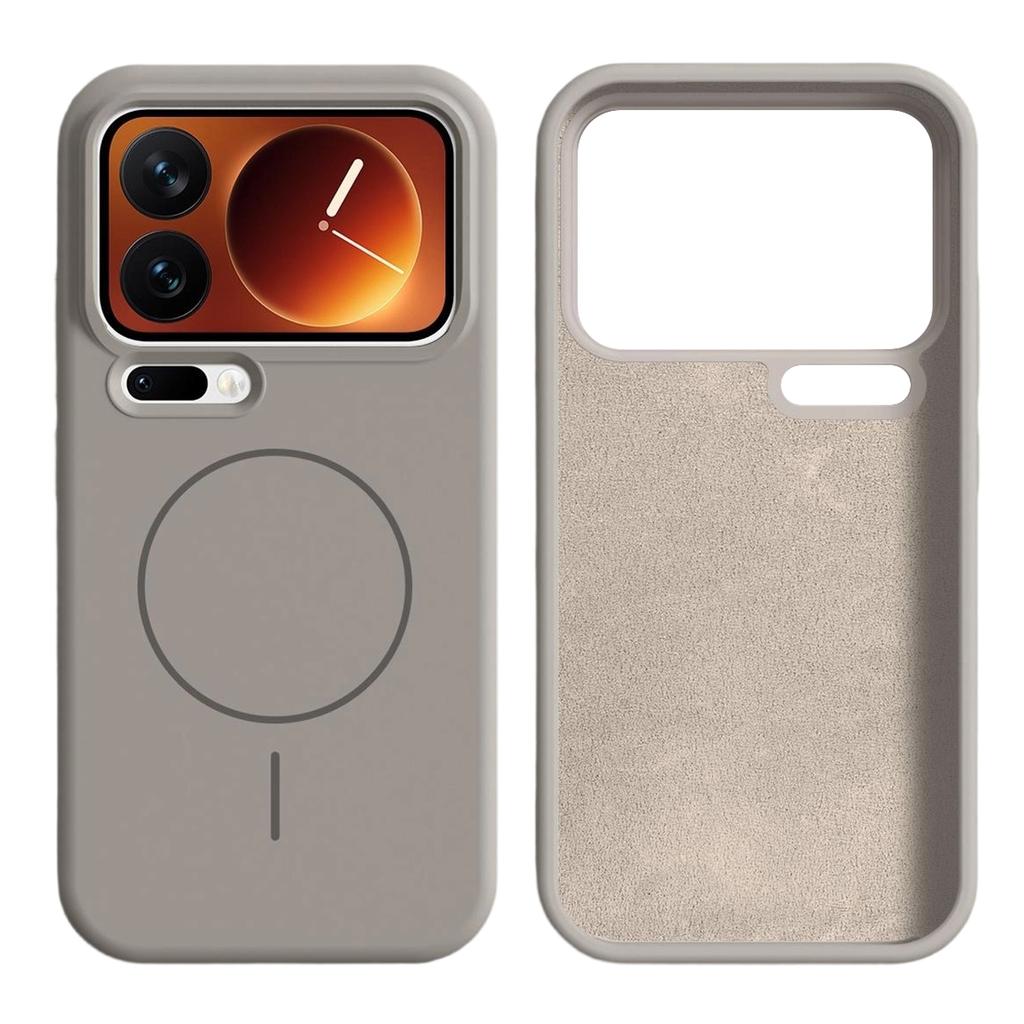 For Xiaomi 17 Pro Magnetic Case Skin-Friendly Liquid Silicone + PC Phone Cover