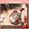Acrylic Accessory Car Cat Cartoon Decor For Christmas Auto Festive Gift Interior