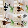 Cute Plush Panda And Raccoon Clip Plush Toys For Travel Gifts And Notes Holders