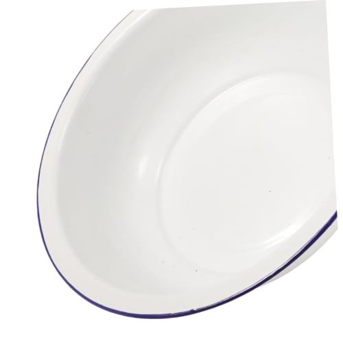 TOGEVAL Enamel Footbath, Foot Basin for Soaking Foot, Enamel Foot Basin, Basin, Vintage Footbath, Retro Foot Washing Station, White