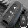 For Peugeot Citroen Opel Grandland X Corsa Zafira Remote Silicone 3 Button Key Fob Chain Ring Cover Case Holder Protector