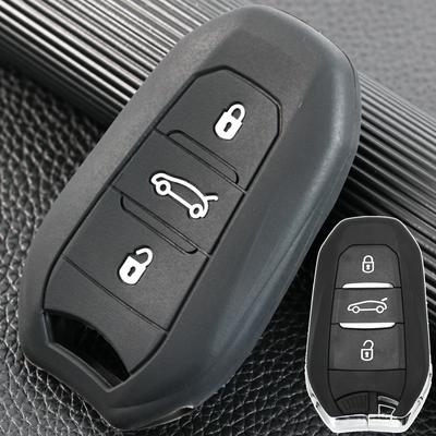 Для Peugeot Citroen Opel Grandland X Corsa Zafira пульт дистанционного управления силиконовый 3 кнопки брелок цепь кольцо чехол держатель протектор