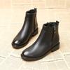 European and American Luxury Chelsea Boots Short Boots 2024 Winter Ankle Boots Black Warm Side Zipper Cotton Boots Flat Bottom