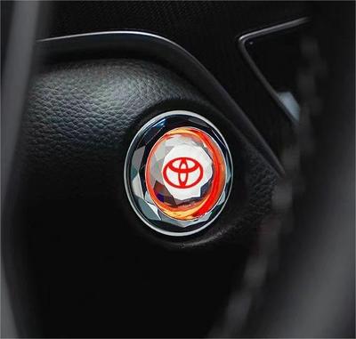 Toyota Старт Стайлинг Автомобиля Совместим с Camry Mark и Aqua Кристальная Накладка на Кнопку Запуска Двигателя Наклейка с Одной Кнопкой, C-HR 86, Prius, RAV4, Prado, Crown,